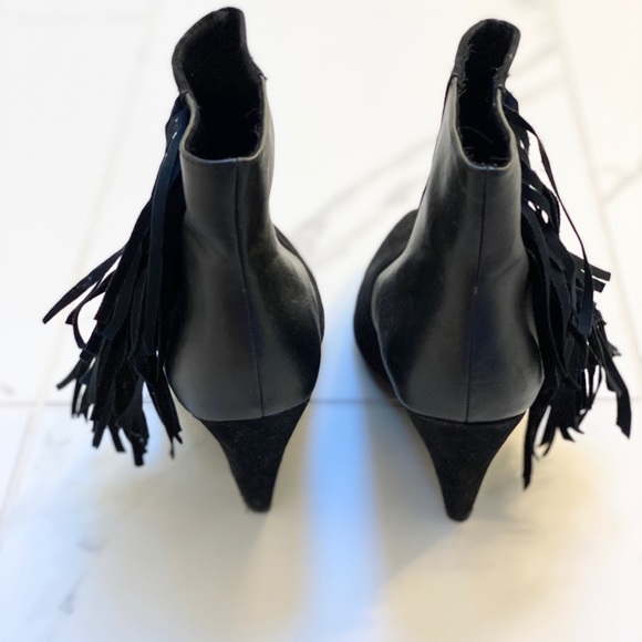 Qupid Fringe Wedge Bootie Faux Suede Size 8.5 - Picture 8 of 10